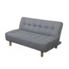 Heathered Gray Plush Tufted Futon by ELUXURY -Nexera Sales Store heathered gray eluxury futons jp745 w74 gy 64 1000