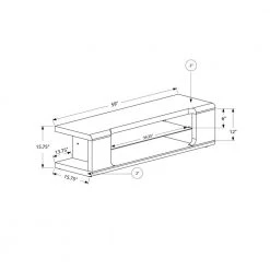59 in. Gloss White Particle Board TV Stand Fits TVs Up to 58 in. by Monarch Specialties -Nexera Sales Store high glossy white monarch specialties tv stands i 3535 c3 1000