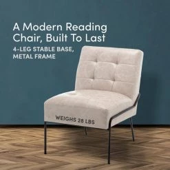 Ivory Faux Leather Tufted Armless Accent Chair by ELUXURY -Nexera Sales Store ivory faux leather eluxury accent chairs hac010fl18tn 76 1000