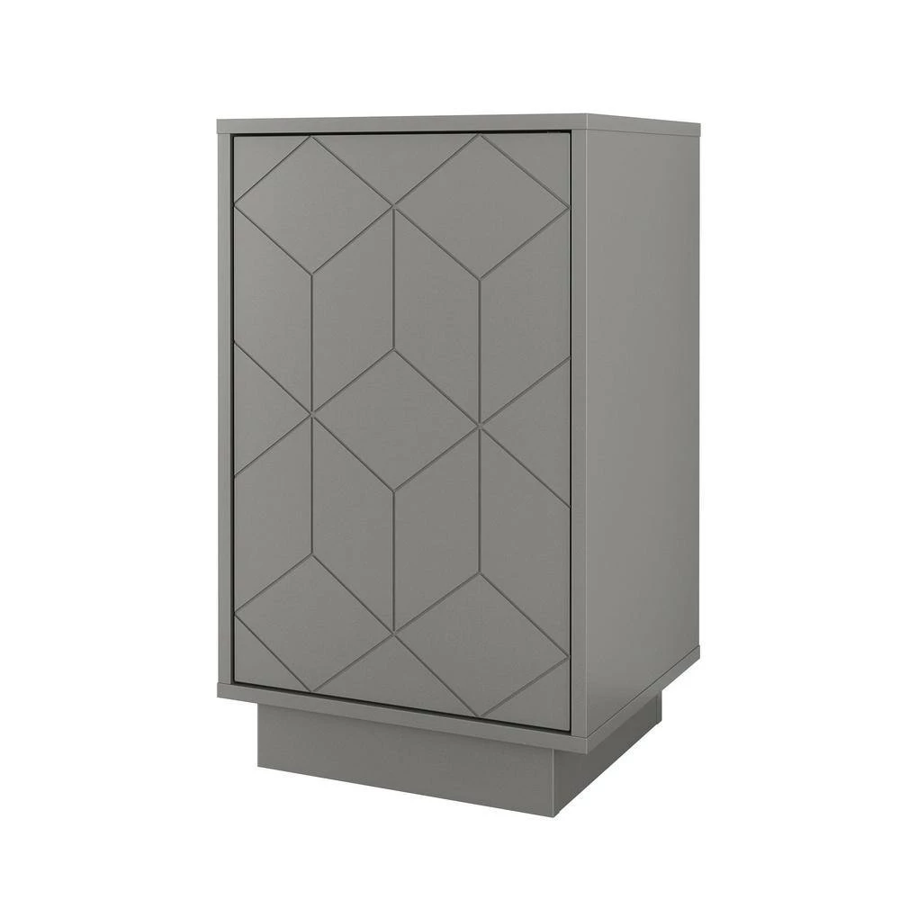 Bilou Beige and Grey Wood Frame Full Size Platform Bed with Nightstand by Nexera 5 Bilou Beige and Grey Wood Frame Full Size Platform Bed with Nightstand by Nexera - Image 3