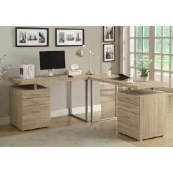 48 in. x 23.75 in. Natural Industrial Design Office Computer Desk (2-Pack) by Monarch Specialties -Nexera Sales Store natural monarch specialties computer desks 2 x vm 7226 31 1000
