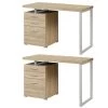 48 in. x 23.75 in. Natural Industrial Design Office Computer Desk (2-Pack) by Monarch Specialties -Nexera Sales Store natural monarch specialties computer desks 2 x vm 7226 64 1000