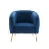 Navy Blue Velvet Channel Chair by ELUXURY 1 Navy Blue Velvet Channel Chair by ELUXURY -Nexera Sales Store navy blue velvet eluxury accent chairs hac021 v03 nbvt 64 1000
