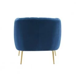 Navy Blue Velvet Channel Chair by ELUXURY 15 Navy Blue Velvet Channel Chair by ELUXURY -Nexera Sales Store navy blue velvet eluxury accent chairs hac021 v03 nbvt 66 1000