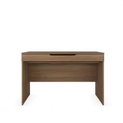 Arobas 47.75 in. W Rectangular Nutmeg Laminate 1-Drawer Writing Desk with 3-Drawer File Cabinet by Nexera