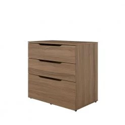 Arobas 47.75 in. W Rectangular Nutmeg Laminate 1-Drawer Writing Desk with 3-Drawer File Cabinet by Nexera -Nexera Sales Store nutmeg laminate nexera computer desks 403029 c3 1000