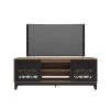 Graphik 71 in. Nutmeg and Matte Black Engineered Wood TV Stand Fits TVs Up to 80 in. with Storage Doors by Nexera -Nexera Sales Store nutmeg melamine and matte black lacquer nexera tv stands 402328 64 1000
