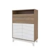 35.8 in. Rectangular Nutmeg and White Secretary Desks with Built-In Storage by Nexera -Nexera Sales Store nutmeg nutmeg white nexera secretary desks 402340 64 1000
