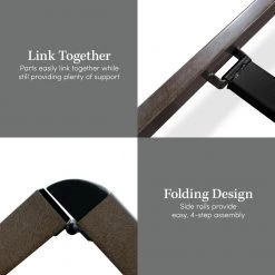 Alpine Carbon Steel Pewter Metal Queen Panel Bed Frame by ELUXURY -Nexera Sales Store rustic pewter eluxury panel beds lpalpinebed qn 1f 1000