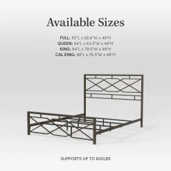 Alpine Carbon Steel Pewter Metal Queen Panel Bed Frame by ELUXURY -Nexera Sales Store rustic pewter eluxury panel beds lpalpinebed qn 44 1000
