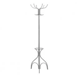 Silver 10-Hook Coat Rack by Monarch Specialties 8 Silver 10-Hook Coat Rack by Monarch Specialties -Nexera Sales Store silver monarch specialties coat racks i 2032 c3 1000