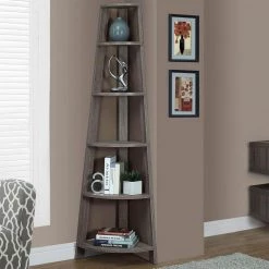 71 in. Tall Dark Taupe Corner Accent Bookcase 5 Shelves (3-Pack) by Monarch Specialties 11 71 in. Tall Dark Taupe Corner Accent Bookcase 5 Shelves (3-Pack) by Monarch Specialties -Nexera Sales Store taupe monarch specialties bookcases bookshelves 3 x vm 2497 4f 1000