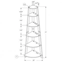 71 in. Tall Dark Taupe Corner Accent Bookcase 5 Shelves (3-Pack) by Monarch Specialties 14 71 in. Tall Dark Taupe Corner Accent Bookcase 5 Shelves (3-Pack) by Monarch Specialties -Nexera Sales Store taupe monarch specialties bookcases bookshelves 3 x vm 2497 fa 1000