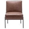 Walnut Faux Leather Modern Armless Chair by ELUXURY 1 Walnut Faux Leather Modern Armless Chair by ELUXURY -Nexera Sales Store walnut faux leather eluxury accent chairs hac036 fl01 ch 64 1000