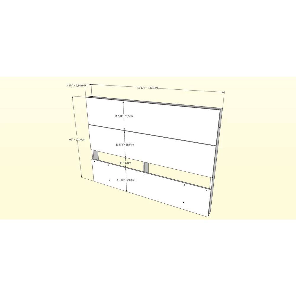 Modena 76 in. W White Melamine and Brown Truffle Laminate Full Size Wood Frame Platform Bed with 3 Drawers and Headboard by Nexera 7 Modena 76 in. W White Melamine and Brown Truffle Laminate Full Size Wood Frame Platform Bed with 3 Drawers and Headboard by Nexera - Image 5