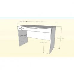 Arobas 48 in. Rectangular White Melamine Writing Desk with 3 Drawer Filing Cabinet by Nexera -Nexera Sales Store white melamine nexera computer desks 400648 4f 1000