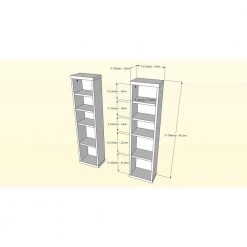 Liber-T White Set of 2 CD/DVD Towers by Nexera -Nexera Sales Store white melamine nexera media storage 211003 1f 1000