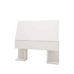 Blvd 76 in. W White Twin Size White Melamine Wood Frame Platform Bed with 3 Drawers and Headboard White Melamine. by Nexera -Nexera Sales Store white melamine nexera platform beds 400963 c3 1000