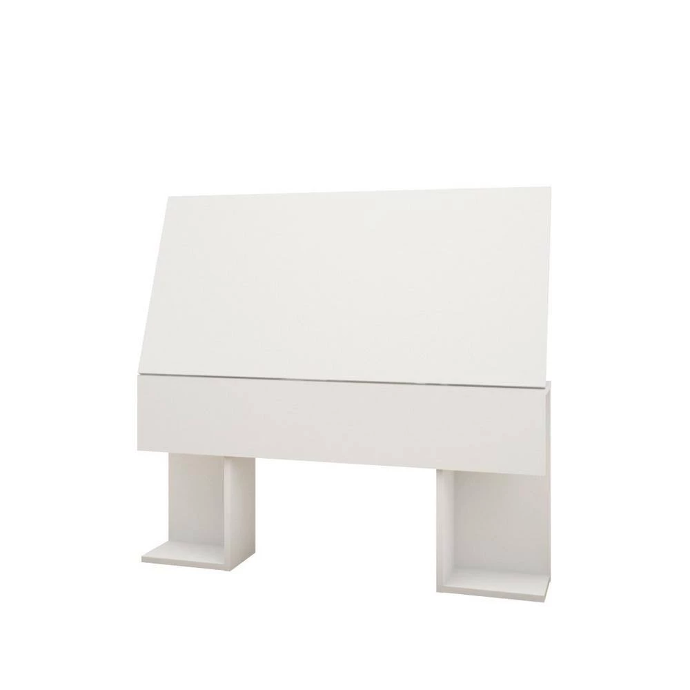 Aruba 76 in. W White Melamine Twin Size Wood Frame Platform Bed with 3 Drawers and Headboard by Nexera 5 Aruba 76 in. W White Melamine Twin Size Wood Frame Platform Bed with 3 Drawers and Headboard by Nexera - Image 3