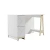 Atypik 47.25 in. W Rectangular White Melamine, White Matte Lacquer and Plywood 2-Drawer Writing Desk by Nexera -Nexera Sales Store white melamine white matte lacquer plywood nexera computer desks 403042 64 1000
