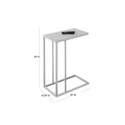 White Metal Glass Top End Table by Monarch Specialties 7 White Metal Glass Top End Table by Monarch Specialties -Nexera Sales Store white metal monarch specialties end side tables i 3037 40 1000