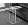 White Metal Glass Top End Table by Monarch Specialties -Nexera Sales Store white metal monarch specialties end side tables i 3037 64 1000