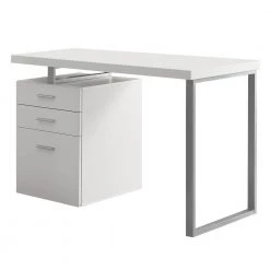 23.75 in. Rectangle White Wood 3-Drawer Computer Desk by Monarch Specialties 10 23.75 in. Rectangle White Wood 3-Drawer Computer Desk by Monarch Specialties -Nexera Sales Store white monarch specialties computer desks 2 x vm 7027 c3 1000