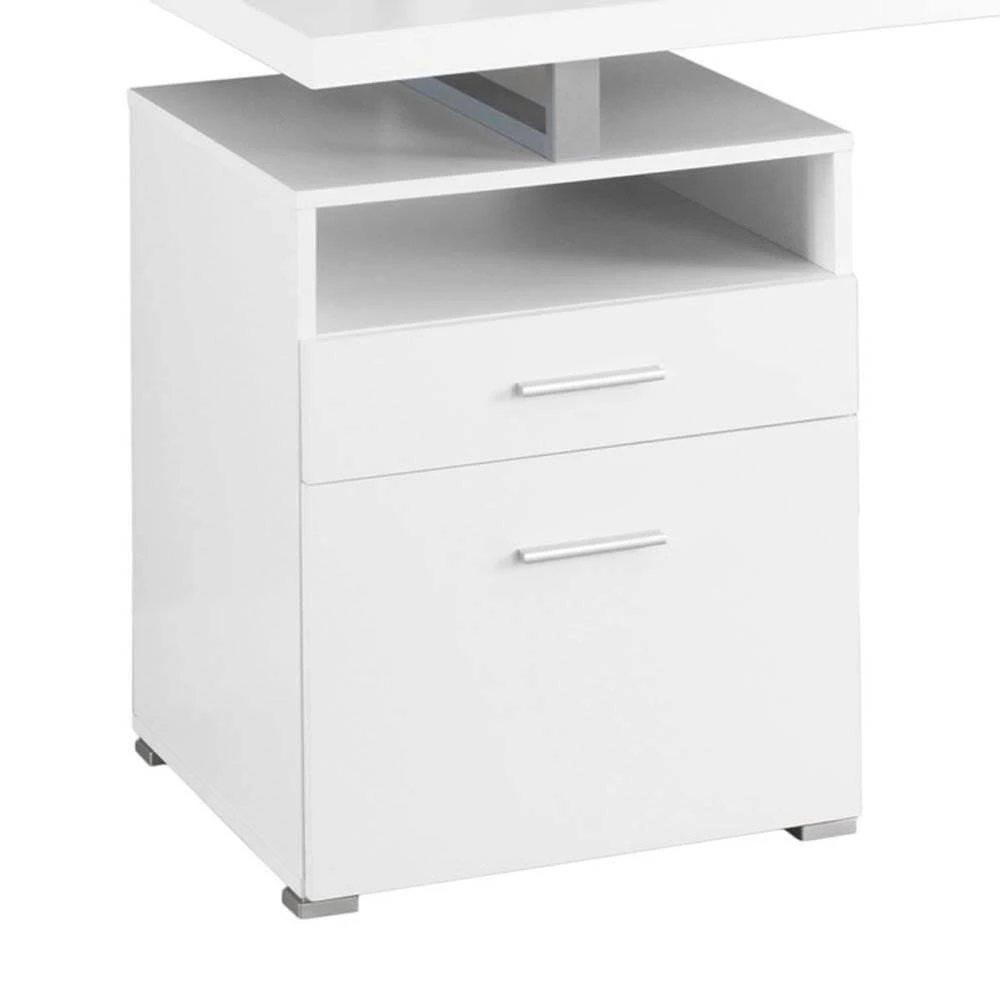 60" Office Computer Desk with Filing Drawer, White (3 Pack) by Monarch Specialties 4 60" Office Computer Desk with Filing Drawer, White (3 Pack) by Monarch Specialties - Image 2