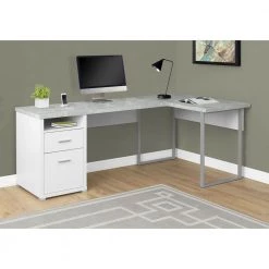 80 in. x 47.25 in. White Modern Home Office Computer Desk with Drawers by Monarch Specialties 9 80 in. x 47.25 in. White Modern Home Office Computer Desk with Drawers by Monarch Specialties -Nexera Sales Store white monarch specialties computer desks vm 7258 31 1000