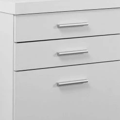 70 in. Modern Computer Desk and 3-Drawer Rolling Filing Cabinet, White by Monarch Specialties -Nexera Sales Store white monarch specialties computer desks vm 7307 vm 7048 77 1000