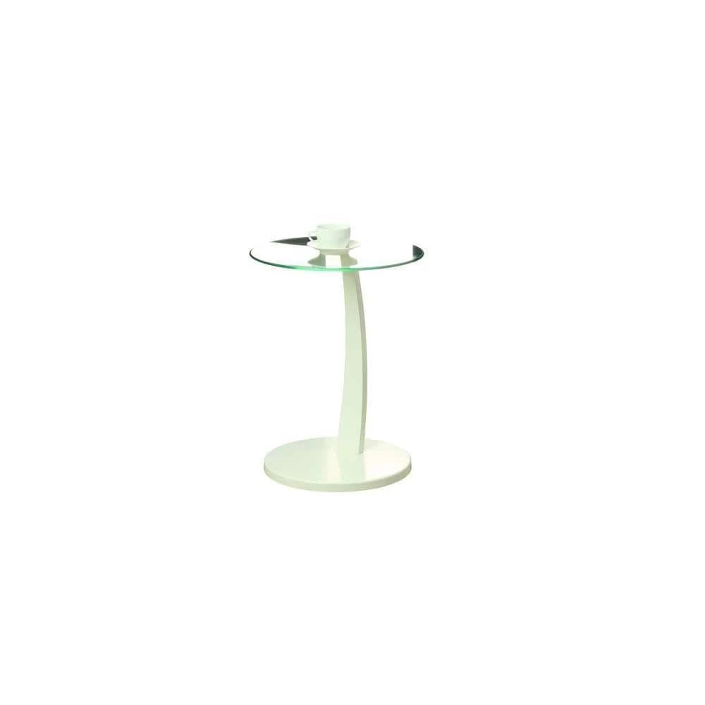 Bentwood White Glass Top End Table by Monarch Specialties 5 Bentwood White Glass Top End Table by Monarch Specialties - Image 3