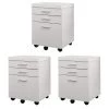 3-Drawer White Rolling Portable Filing Cabinet (3-Pack) by Monarch Specialties -Nexera Sales Store white monarch specialties file cabinets 3 x vm 7048 64 1000