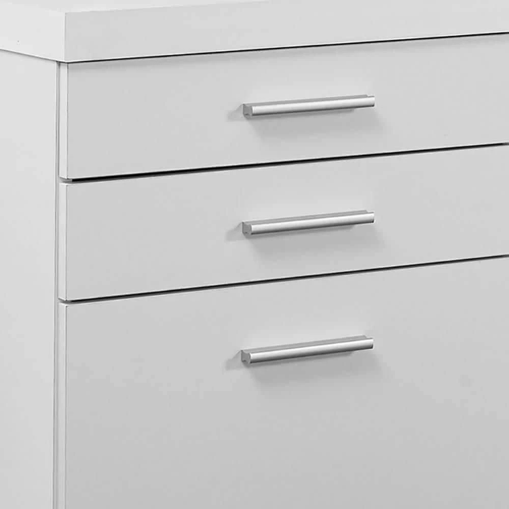 White 3-Drawer Rolling Portable Filing Cabinet, (4 Pack) by Monarch Specialties 7 White 3-Drawer Rolling Portable Filing Cabinet, (4 Pack) by Monarch Specialties - Image 5
