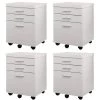 White 3-Drawer Rolling Portable Filing Cabinet, (4 Pack) by Monarch Specialties -Nexera Sales Store white monarch specialties file cabinets 4 x vm 7048 64 1000