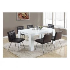 White Hollow-Core Dining Table by Monarch Specialties 12 White Hollow-Core Dining Table by Monarch Specialties -Nexera Sales Store white monarch specialties kitchen dining tables i 1056 1d 1000