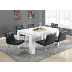 White Hollow-Core Dining Table by Monarch Specialties 10 White Hollow-Core Dining Table by Monarch Specialties -Nexera Sales Store white monarch specialties kitchen dining tables i 1056 40 1000