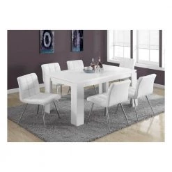 White Hollow-Core Dining Table by Monarch Specialties 13 White Hollow-Core Dining Table by Monarch Specialties -Nexera Sales Store white monarch specialties kitchen dining tables i 1056 66 1000