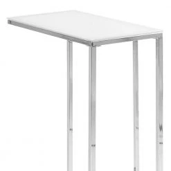 Contemporary Accent Frosted Glass Side 18.25 in. Rectangular End Table, White (3-Pack) by Monarch Specialties 12 Contemporary Accent Frosted Glass Side 18.25 in. Rectangular End Table, White (3-Pack) by Monarch Specialties -Nexera Sales Store white monarch specialties nesting tables 3 x ms vm3000 1f 1000