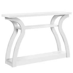 Home Entryway Stylish 47 in. Long Wood Look Accent Table, White by Monarch Specialties