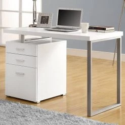 48 in. L White Hollow-Core Left or Right Facing Desk by Monarch Specialties -Nexera Sales Store white monarch specialties writing desks vm 7027 31 1000