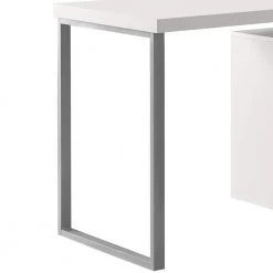 48 in. L White Hollow-Core Left or Right Facing Desk by Monarch Specialties -Nexera Sales Store white monarch specialties writing desks vm 7027 4f 1000