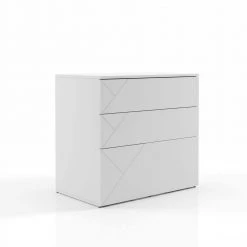 Atypik White Decorative Lateral File Cabinet with 3-Graphic Detailed Drawers by Nexera -Nexera Sales Store white nexera file cabinets 608603 4f 1000