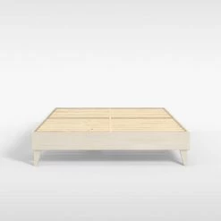 Wooden White Wash Twin XL Platform Bed Frame by ELUXURY 16 Wooden White Wash Twin XL Platform Bed Frame by ELUXURY -Nexera Sales Store white wash eluxury platform beds bedframetlwhite fa 1000