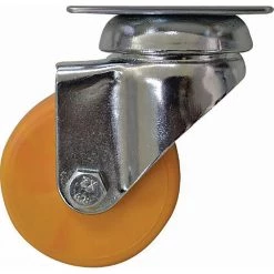 2 in. Honey Orange Polypropylene and Steel Swivel Plate Caster with 88 lb. Load Rating (4-Pack) by Shepherd