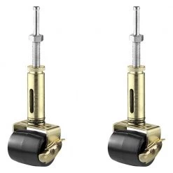 2-1/8 in. Black Rubber and Gold Steel Adjustable Bed Frame Stem Caster with Locking Brake, 125 lb. Load Rating (2-Pack) by Shepherd -Nexera Sales Store yellows golds shepherd casters 9532 c3 1000